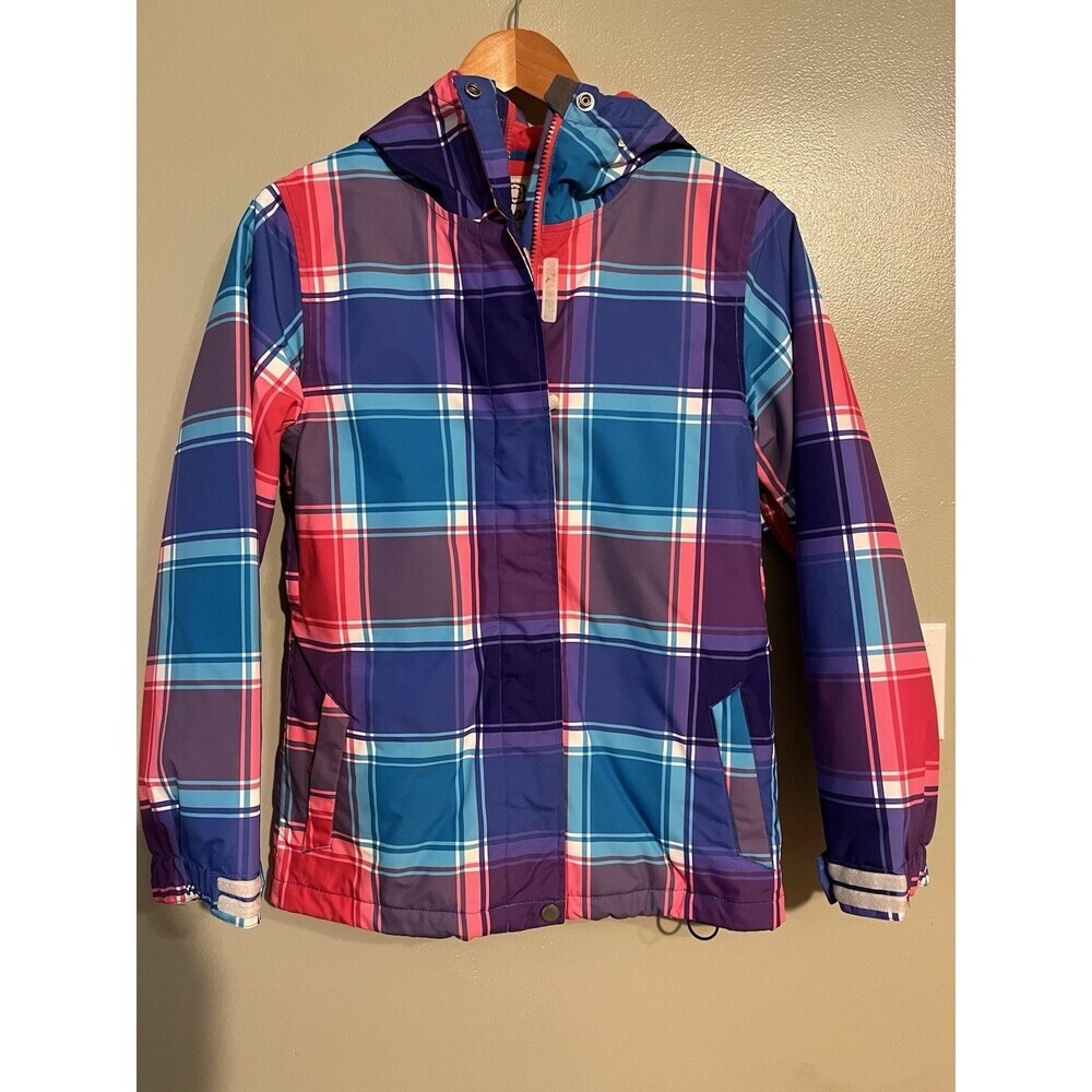 Empyre Womens Blue Plaid Snowboarding Jacket XS